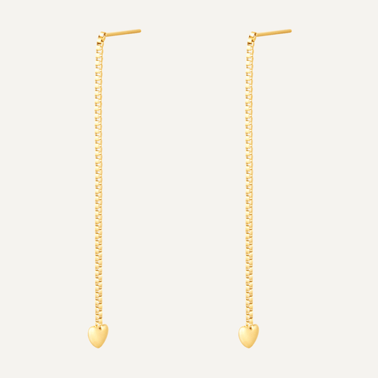 Orecchini Lovli Delia con pendente a forma di cuore, Realizzati in acciaio inossidabile, anallergico e resistente all'acqua - Trinwel.com